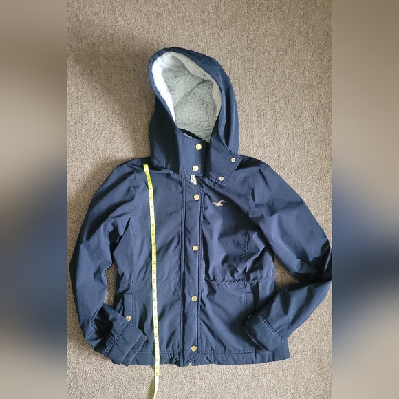 Women's Hollister Size S Sherpa Lined Navy Jacket All-Weather Collection - Picture 4 of 16